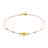 Bratara din aur galben cu citrin 12B0020