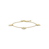 Bratara charm din aur galben inima B137-60340-Z-Y