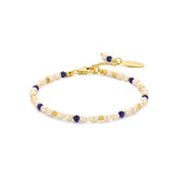 Bratara cu margele cu perle si pietre de sodalit - 163P0121