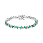 Bratara tenis din argint sterling cu zirconiu verde - B18488G