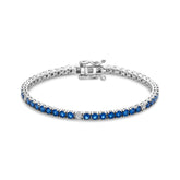 Bratara tenis din argint sterling cu zirconiu albastru - B20645BL