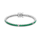 Bratara tenis din argint sterling si zirconiu verde - B20645G