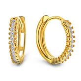 Cercei din aur galben cu zirconiu E122-7HUE1483-FCZ-Y