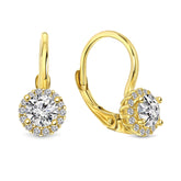 Cercei din aur galben cu zirconiu SZE0080-FCZ-Y