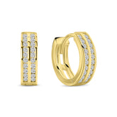 Cercei din aur galben cu zirconiu E122-XHALE5318-FCZ-Y