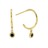 Cercei din aur galben cu zirconiu negru E173-01.CA2242.12.01-Y