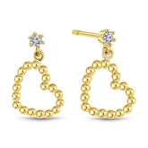 Cercei din aur galben cu inimă 02940457OR01