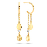 Cercei din aur galben cu zirconiu E364