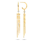 Cercei din aur galben cu zirconiu E387