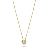 Colier din aur galben cu pandantiv rotund din zirconiu N122-X5-XXSZCABLE1N1257-F-Y