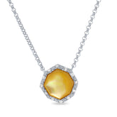 Colier din aur alb Aurora 0,05 ct diamant 41013427