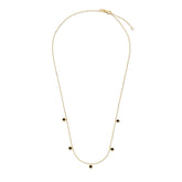 Colier din aur galben cu zirconiu negru