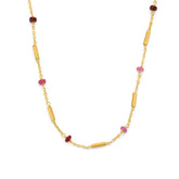 Colier placat cu aur cu pietre de rubin - 163C0163