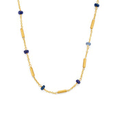 Colier placat cu aur cu pietre de safir - 163C0164