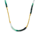 Colier placat cu aur cu smarald - 163C0166