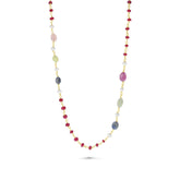 Colier placat cu aur cu un amestec de pietre naturale 167C0183