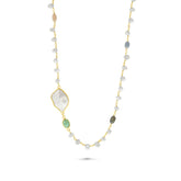 Colier placat cu aur cu un amestec de pietre naturale 167C0187