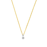 Colier placat cu aur cu pandantiv din zirconiu 3 mm - SRMN7007YW