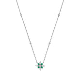 Colier din argint sterling cu zirconiu verde - HB22N0912AG