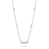 Colier din aur alb cu margele tăiate cu diamant N515-18K70-BCN0001-W