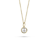 colier placat cu aur cu pandantiv de perle N1114Y