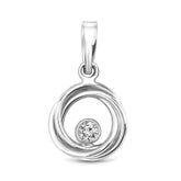 Pandantiv cu zirconiu din aur alb 200584-TC-FCZ-W