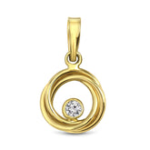 Pandantiv cu zirconiu din aur galben 200584-TC-FCZ-Y