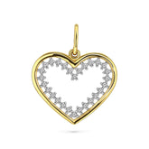 Inimă din aur galben 60019-Z