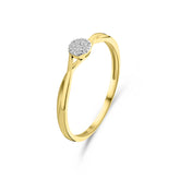 Inel rotund din aur galben cu diamante R092-46678R031-Y