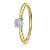 Inel din aur galben cu diamant 53536R017-YW