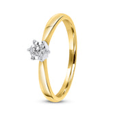 Inel de dama din aur galben cu diamant 42516300