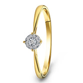 Inel din aur galben cu diamant 55153R017-Y