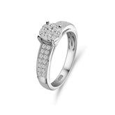 Inel din aur alb pavat cu diamante cultivate în laborator R092-59714R023-LG-W