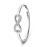 Inel din aur alb cu diamant infinit 60107R001