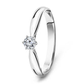 Inel solitar din aur alb R092-SOL-W045-015-G2-W