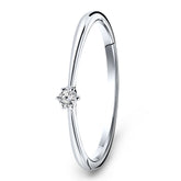 Inel solitar cu diamante din aur alb 42119597