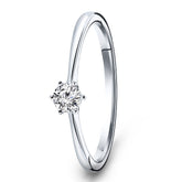 Inel solitar din aur alb cu diamante R092-SOL-W119-015-G2-W