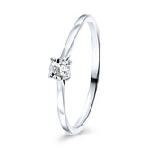 Inel solitar din aur alb SOL-W340-005-G2