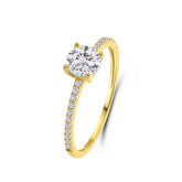 Inel din aur galben cu zirconiu R122-I26-I18SZR0364-FCZ-Y