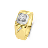 Inel cu sigiliu bicolor cu zirconiu R122-I2CR205717-FCZLP-YW