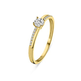 Inel din aur galben cu zirconiu R122-V-VXSZR200328-FCZ-Y