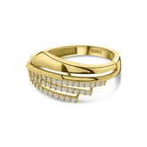 Inel fantezie din aur galben cu zirconiu R122-VX6-X7ZR200691-Y