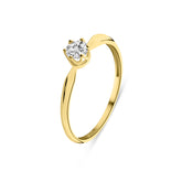 Inel solitar din aur galben cu zirconiu R122-X3-X3SZR200248-FCZ-Y