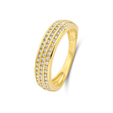 Inel din aur galben cu zirconiu