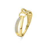 Inel fantezie din aur galben cu zirconiu R122-X9-VX8ZR0702-Y