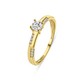 Inel din aur galben cu zirconiu R122-XX-VXXSZR200307-FCZ-52-Y