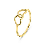 Inel din aur galben inimă dublă XXAR6447-Y