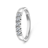 Inel din aur alb cu diamant de 0,20 ct