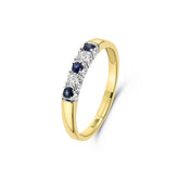 Inel din aur cu diamante cu safir 001648ADS-Y