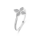 Inel trifoi din aur alb cu diamante R136-180XA01302-W